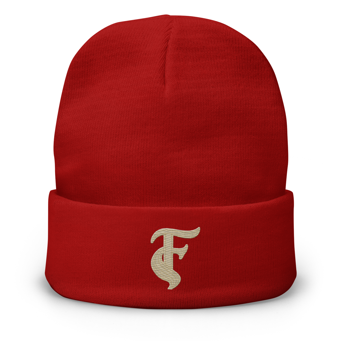 Fox Tail Logo Beanie (Red/Cream)