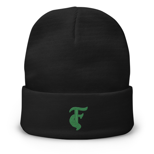 Fox Tail Logo Beanie (Black/Emerald)