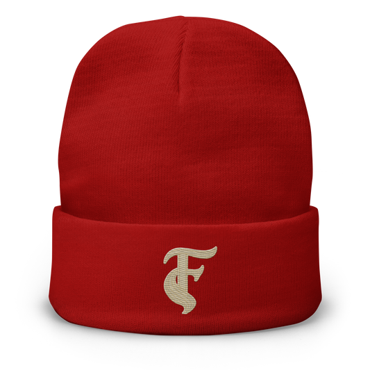 Fox Tail Logo Beanie (Red/Cream)